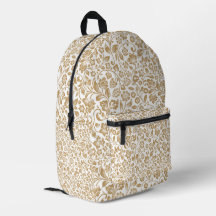 Elegant Gouden Bloem Botanisch Patroon