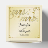 Elegant Gouden Bloemen Mrs Wedding Favor Box Bedankdoosjes (Bovenkant)