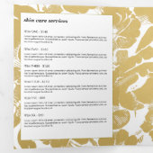 Elegant gouden bloemenontwerp met gedurfde zwarte  drieluik kaart (Binnenzijde eerst)