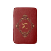 Elegant gouden bloemenontwerp van ornament badmat (Voorkant Verticaal)