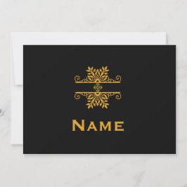 Elegant Gouden Bloemornament Barokstijl Kaart