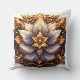 Elegant Gouden Bloemornament Kussen