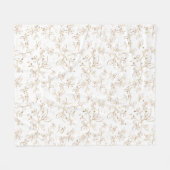 Elegant gouden bloempatroon  fleece deken (Voorkant (Horizontaal))