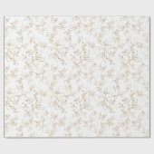 Elegant gouden bloempatroon inpakpapier vellen (Vlak)