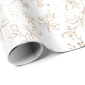 Elegant gouden bloempatroon inpakpapier vellen (Rol Hoek)