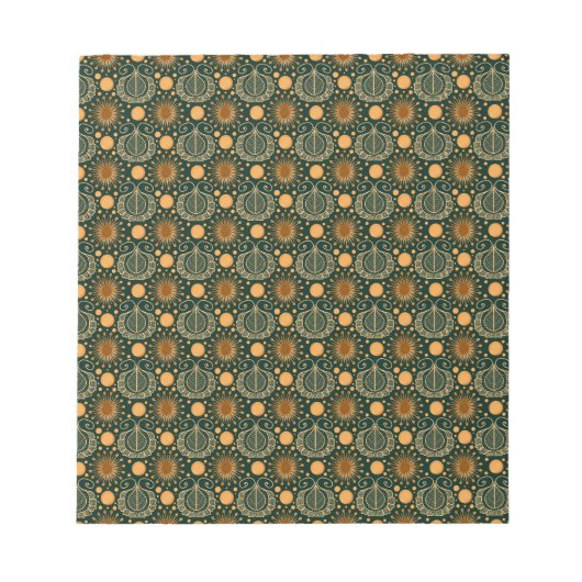 Elegant Gouden Boho Sierpatroon Notitieblok (Voorkant)