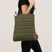 Elegant Gouden Boho Sierpatroon Tote Bag (Dichtbij)