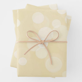 Elegant Gouden Bokehpatroon Huwelijk Inpakpapier Vel