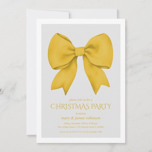 Elegant gouden boog kerstfeest kaart (Voorkant)