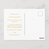 Elegant gouden botanisch monogram Ik ben verhuisd Briefkaart (Achterkant)