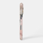 Elegant gouden botanisch monogram iPhone hoesje (Rechterkant)