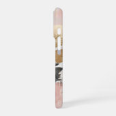 Elegant gouden botanisch monogram iPhone hoesje (Linkerkant)