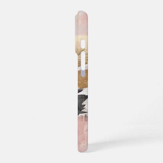 Elegant gouden botanisch monogram iPhone hoesje (Linkerkant)