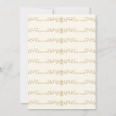 Elegant Gouden Botanische Bruiloft Save The Date (Achterkant)