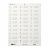 Elegant Gouden Botanische Trouw Retouradres Etiket (Full Sheet)