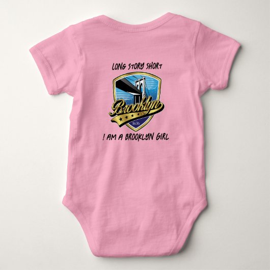 Elegant Gouden Brooklyn Logo Ontwerp Romper (Achterkant)