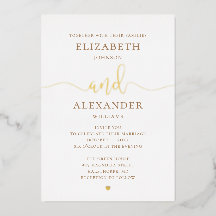 Elegant gouden bruiloft. Klassieke scriptkalligraf