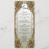 Elegant gouden  bruiloft menu (Voorkant)