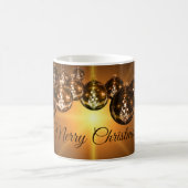 Elegant gouden bruine kerstversieringen koffiemok (Center)