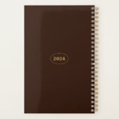 Elegant gouden bruine planner (aanpasbaar) (Achterkant)