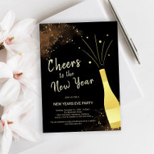 Elegant Gouden Champagne Nieuwjaarsfeest