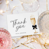 Elegant gouden champagne Vrijgezellenfeest Bedankkaart