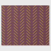 Elegant gouden Chevron inpakpapier (Vlak)