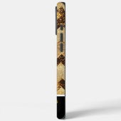 Elegant gouden chevron patroon Case-Mate iPhone case (Achterkant / Links)