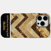 Elegant gouden chevron patroon Case-Mate iPhone case (Achterkant (horizontaal))