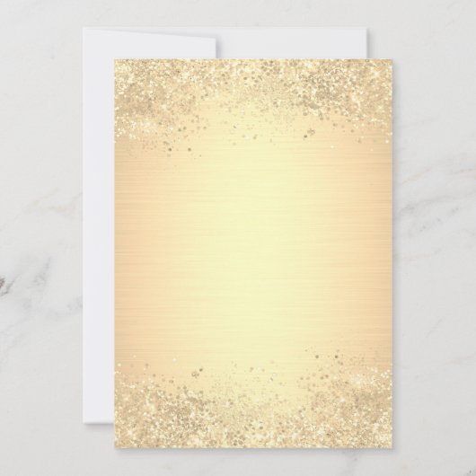 Elegant gouden Confetti bruiloft Jubileum Kaart (Achterkant)
