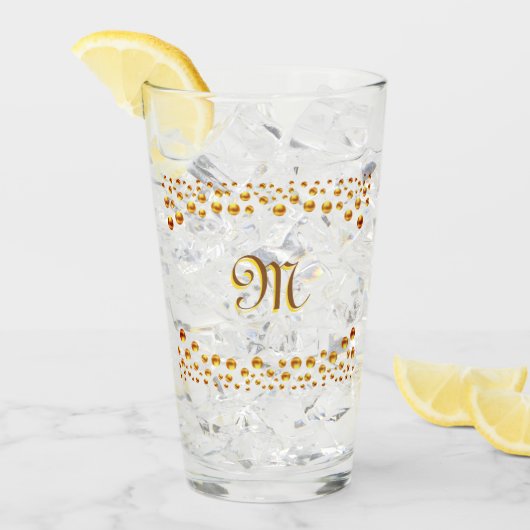 Elegant gouden confetti glas (Voorkant ijs)