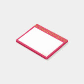 Elegant gouden confetti met een kruit post-it® notes (Schuin)