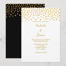 Elegant gouden confetti op zwart en wit