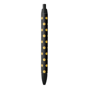 Elegant gouden confetti patroon op zwart zwarte inkt pen