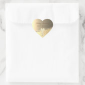 Elegant gouden confetti, strik jubileum hart sticker (Tas)