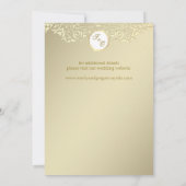 Elegant gouden Damask Save the Date Kaart (Achterkant)