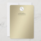Elegant gouden Damask Save the Date Kaart (Achterkant)