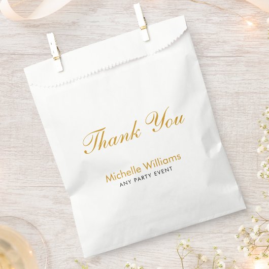 Elegant Gouden Dank Je Script Persoonlijk Bedankzakje