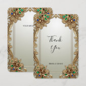 Elegant gouden dank u kaart (Voorkant / Achterkant)