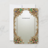 Elegant gouden  dank u kaart (Achterkant)