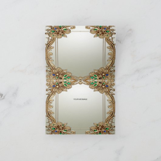 Elegant gouden dank u kaart (Binnen)