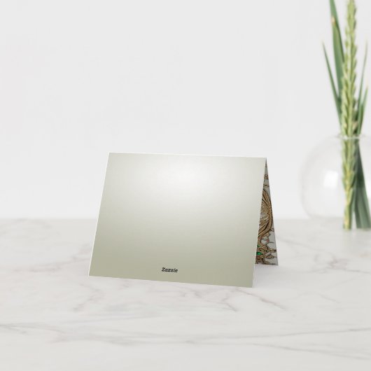 Elegant gouden  dank u kaart (Achterkant)