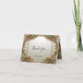 Elegant gouden  dank u kaart (Voorkant)