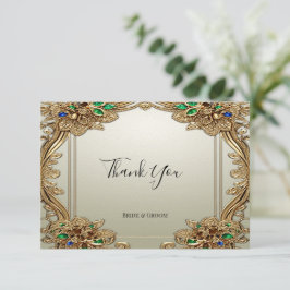 Elegant gouden dank u kaart