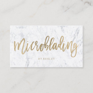 Elegant gouden de typografie wit marmer van visitekaartje