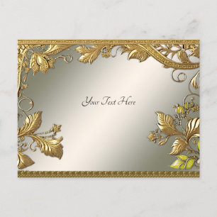 Elegant gouden decoratief Briefkaart
