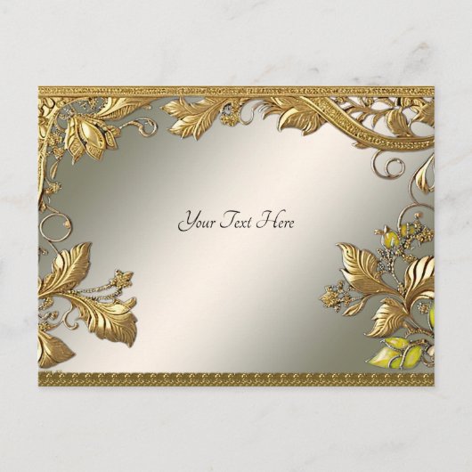 Elegant gouden decoratief Briefkaart (Voorkant)