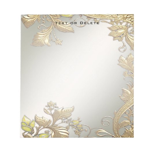 Elegant gouden decoratief Notitieblok (Voorkant)