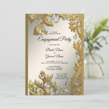 Elegant gouden decoratief Verloving