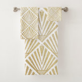 Elegant gouden diamantpalm, kunstdecodesign bad handdoek (Insitu)